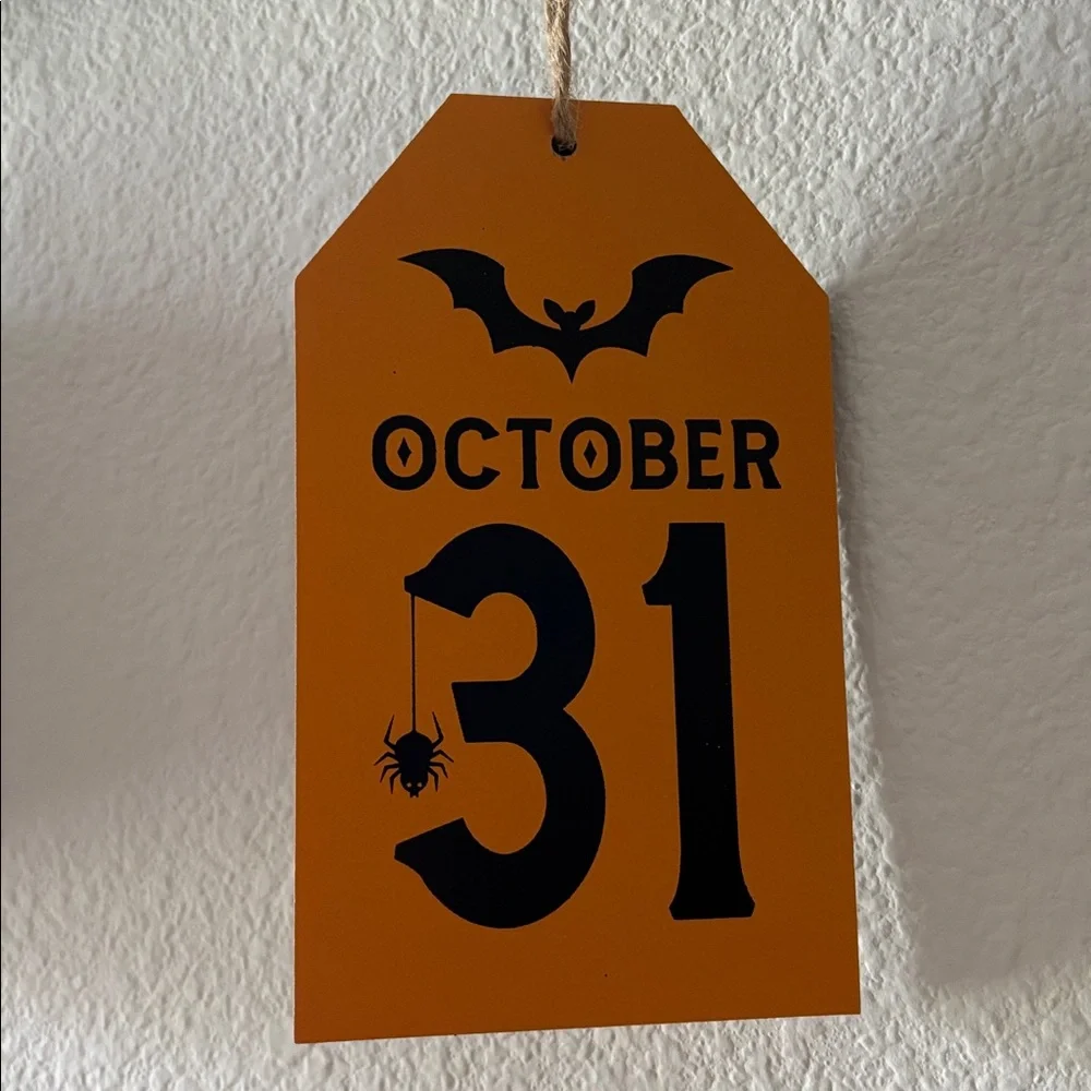 Target Halloween Hanging Tags - Orange, Black, White